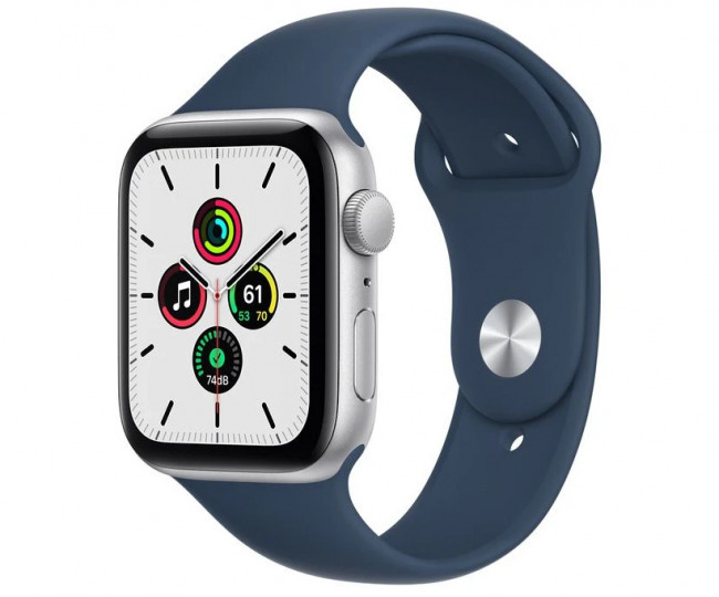 Apple Watch SE GPS 44mm Silver Aluminum Abyss Blue Sport Band (MKQ43) б/у